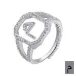 Fashion Micro Inlaid Zircon Arab Letters Ring for women - EX-STOCK CANADA