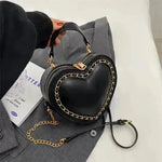 Moda de la mujer Cadena en forma de corazón de la cadena Messenger Messenger Crossbody