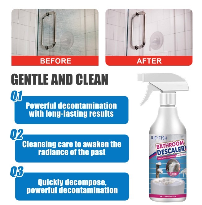 Stainless Steel Cleaner For Bathroom Washbasins, Stain Removal Cleaner For Shower Room Glass Scale, Bathtub Cleaner EX-STOCK