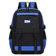 Black and blue backpack with 'Fashion' label on a white background