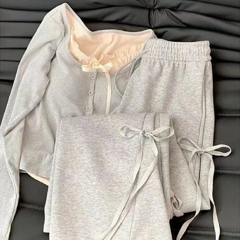2pcs Spring Athleisure wear Sweatsuit Outfit