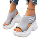 Summer Fishmouth Chunky Wedge Sandals Women's Casual Breathable Footwear Daily Shoes 