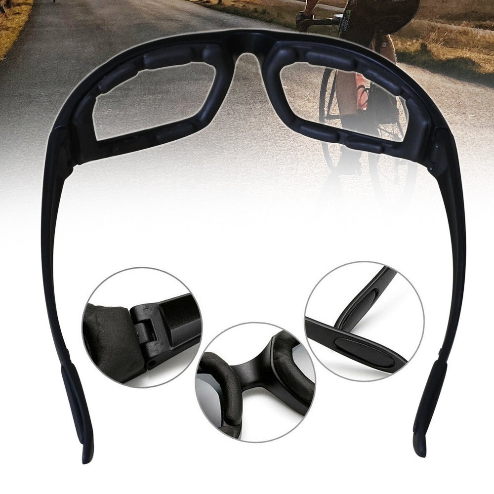 Cycling Sunglasses Chopper Outdoor Sports Glasses For Men Women Wrap Around UV400 Protection For Fishing Driving Glasses Windproof Clear Lens EX-STOCK