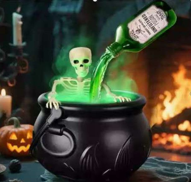 Halloween Black Wizard Bowl Magic Float Bottle And Diffuser Indoor Home Bar Magic Party Horror Ghost Props Halloween Decoration EX-STOCK