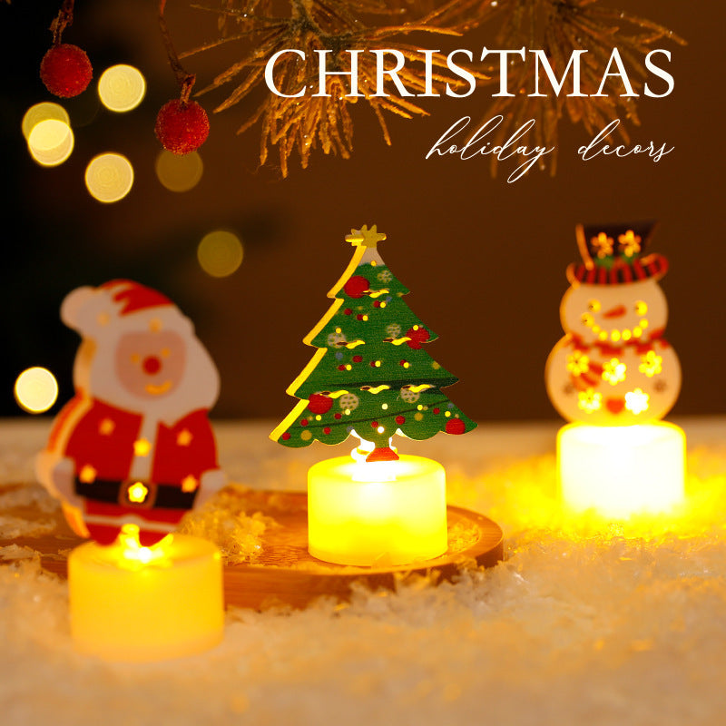 LED Electronic Candle Lights Christmas Trees Santa Claus Snowmen Creative Candles Small Night Lights Home Decorative Ornaments EX-STOCK Canada 