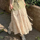 Retro Vacation Style Crocheted Hollow Beige Maxi Skirt - EX-STOCK CANADA