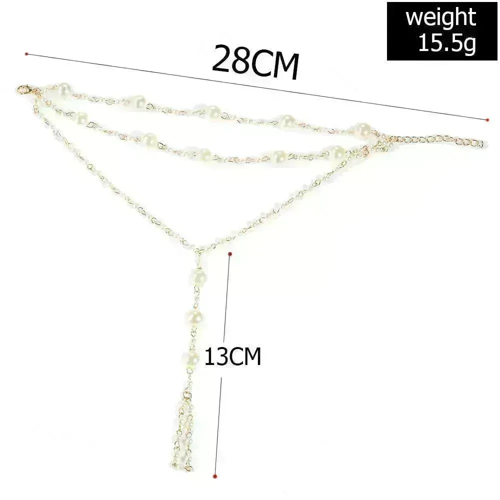 Beach Anklet Simple Multilayer Pearl Yoga - EX-STOCK CANADA