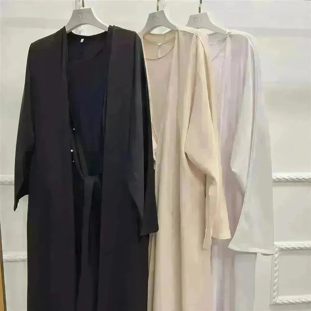 Beaded Women's Arab Solid Color Two-piece Suit - EX-STOCK CANADA