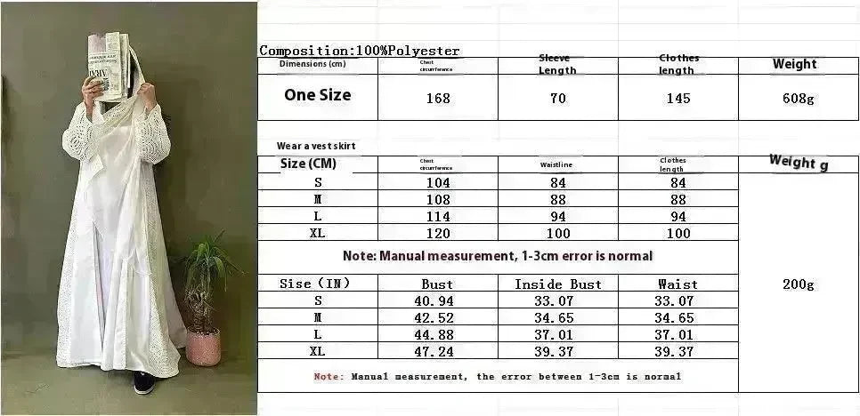 Beautiful Cardigan Robe Abaya Dress for Arab Dubai Turkey Middle East Women. - EX-STOCK CANADA