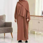 Beautiful Solid Color Abaya Dress for Arab Dubai Turkey Middle Eastern Women. - EX-STOCK CANADA