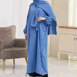 Beautiful Solid Color Abaya Dress for Arab Dubai Turkey Middle Eastern Women. - EX-STOCK CANADA