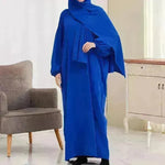 Beautiful Solid Color Abaya Dress for Arab Dubai Turkey Middle Eastern Women. - EX-STOCK CANADA