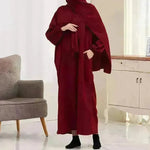 Beautiful Solid Color Abaya Dress for Arab Dubai Turkey Middle Eastern Women. - EX-STOCK CANADA