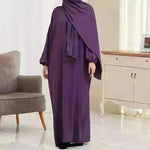 Beautiful Solid Color Abaya Dress for Arab Dubai Turkey Middle Eastern Women. - EX-STOCK CANADA