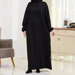 Beautiful Solid Color Abaya Dress for Arab Dubai Turkey Middle Eastern Women. - EX-STOCK CANADA