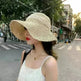 Beige Woven Straw Hat Women's Spring Summer - EX-STOCK CANADA