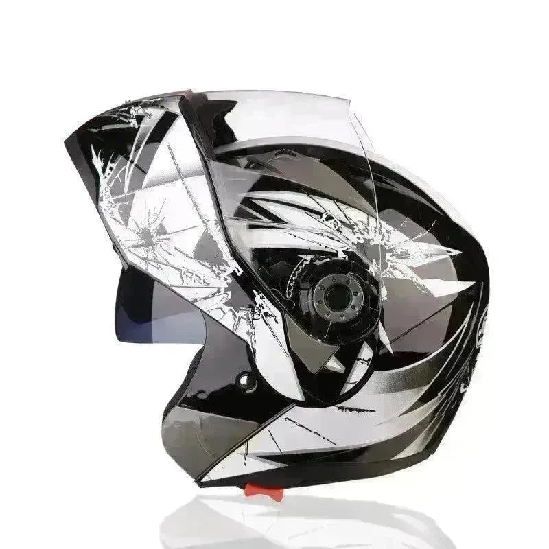 Best Motorcycle Helmet Half Helmet Anti-fog Sunscreen Double Lens Full Face Bike Helmet - EX-STOCK CANADA