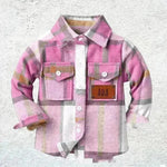 Baby Boy Cashmere Flannel Checkered button Shirt jacket kids - EX-STOCK CANADA