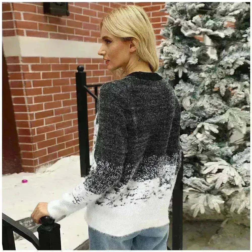 Ugly Christmas Knitted Women's Snowflake Sweater Top - EX-STOCK CANADA