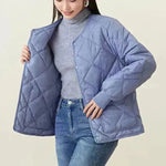 Quilted Padded Coat Winter Jacket With Pockets Lightweight Outerwear For Women's Clothing
