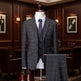 Men's Korean Slim Fit Business Suit – Dark Grey, S–4XL