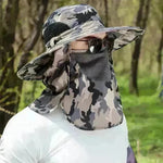 Big Brim Protective Caps Summer Face Cover Sun-proof Mountaineering Bucket Hat - EX-STOCK CANADA