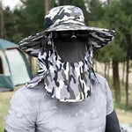 Big Brim Protective Caps Summer Face Cover Sun-proof Mountaineering Bucket Hat - EX-STOCK CANADA