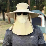 Big Brim Protective Caps Summer Face Cover Sun-proof Mountaineering Bucket Hat - EX-STOCK CANADA
