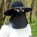 Big Brim Protective Caps Summer Face Cover Sun-proof Mountaineering Bucket Hat - EX-STOCK CANADA