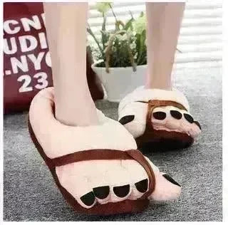 Big Giant Toe Plush Chic Women Men Creative Funny Cartoon Slippers for Winter and Autumn - EX-STOCK CANADA