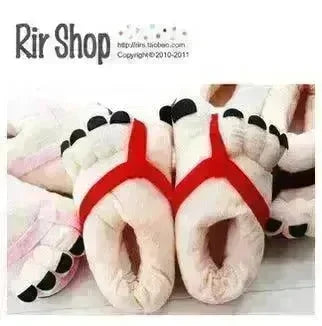 Big Giant Toe Plush Chic Women Men Creative Funny Cartoon Slippers for Winter and Autumn - EX-STOCK CANADA