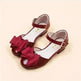 Big Kids' Hollow Velcro Patent Leather Shoes With Bow - EX-STOCK CANADA