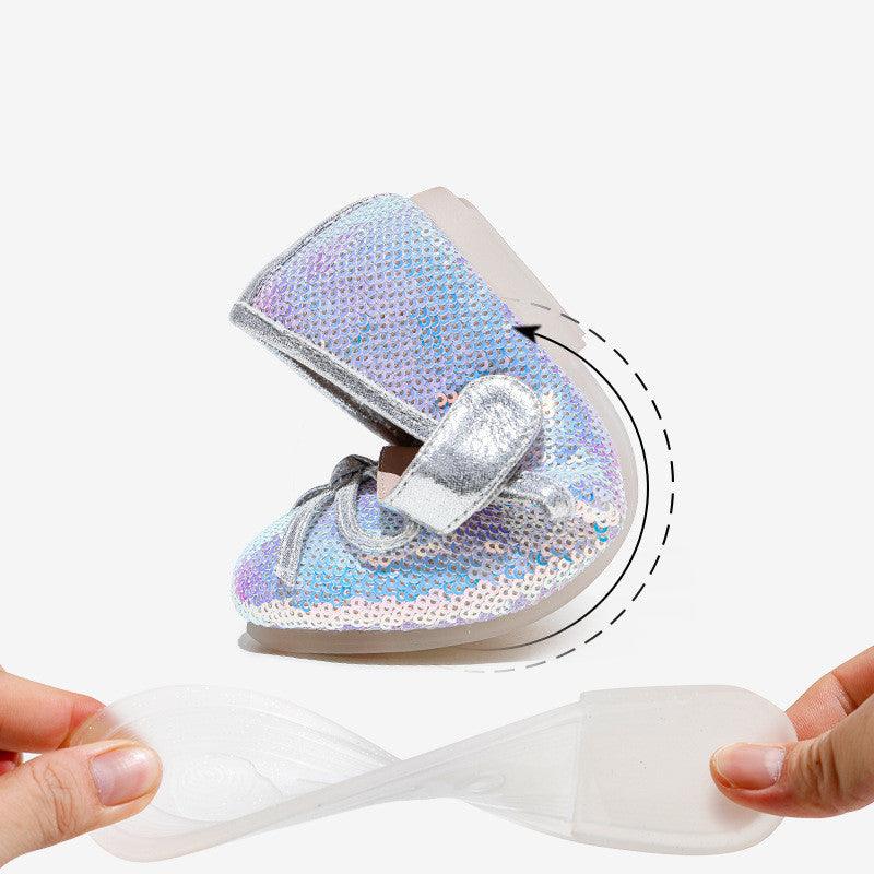 Big Kids Sequined Princess Shoes With Soft Sole - EX-STOCK CANADA