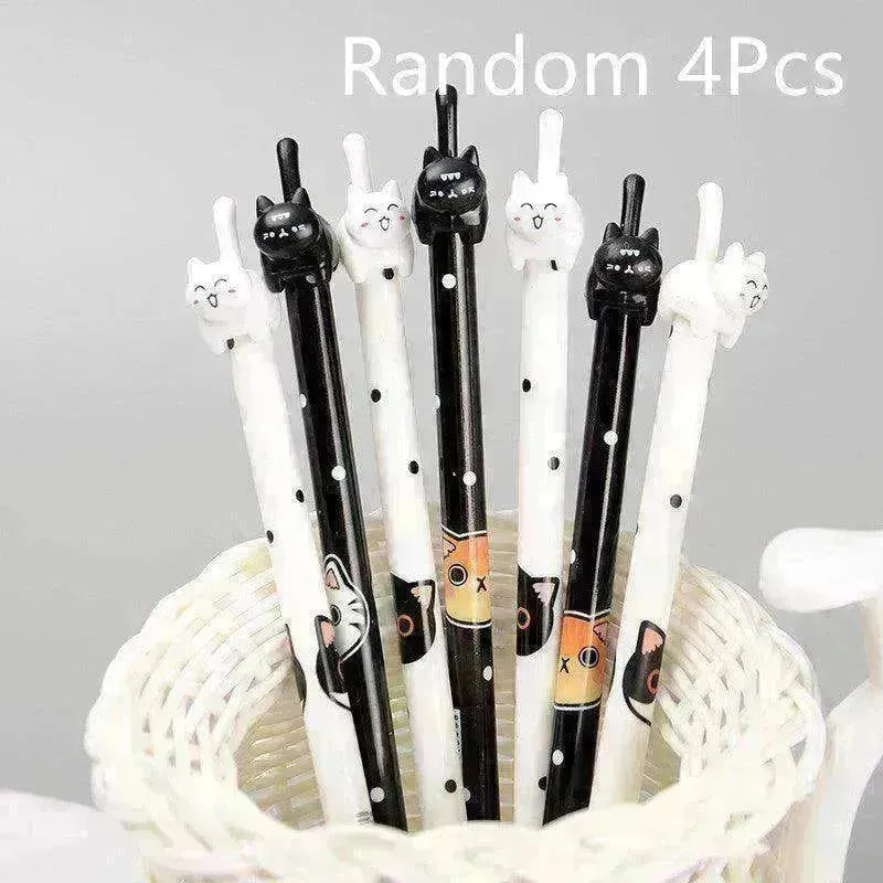 Black & White Cat Pattern Office School Supplies Gel Pen - EX-STOCK CANADA