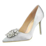 Black High Heels Women Stiletto Professional Leather Shoes Pointed Toe - EX-STOCK CANADA