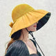 Black Rubber Beach Hat Sun Hat Female Summer Hollow Straw Hat - EX-STOCK CANADA