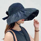 Black Rubber Beach Hat Sun Hat Female Summer Hollow Straw Hat - EX-STOCK CANADA