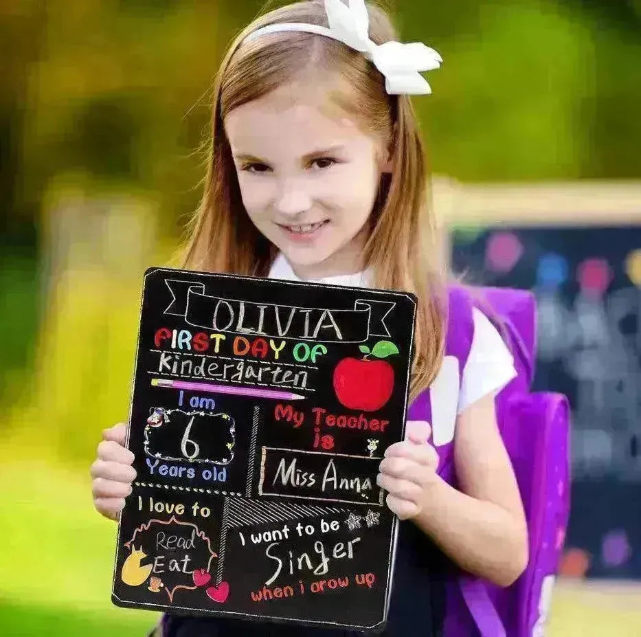 Blackboard First Day Of School Wooden Craftwork - EX-STOCK CANADA