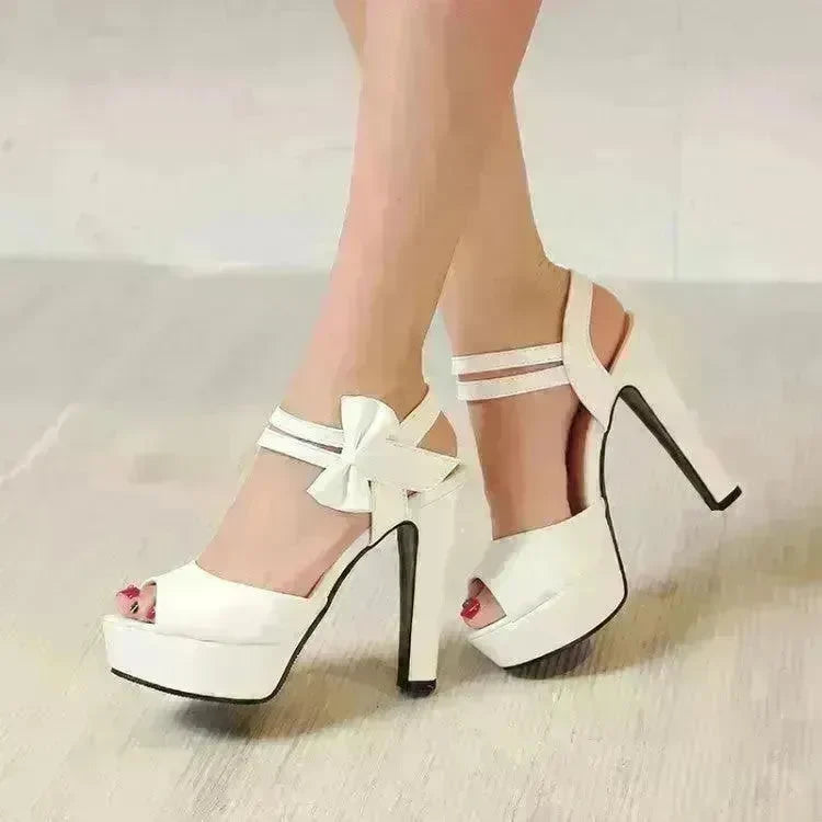 Block Heel Super High Heel Sandals - EX-STOCK CANADA