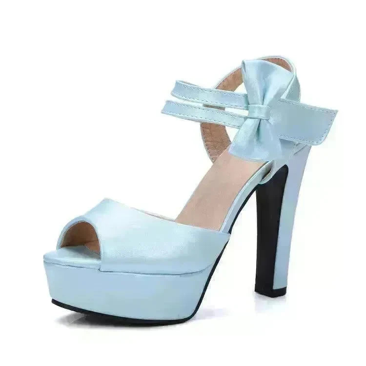 Block Heel Super High Heel Sandals - EX-STOCK CANADA