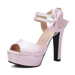 Block Heel Super High Heel Sandals - EX-STOCK CANADA