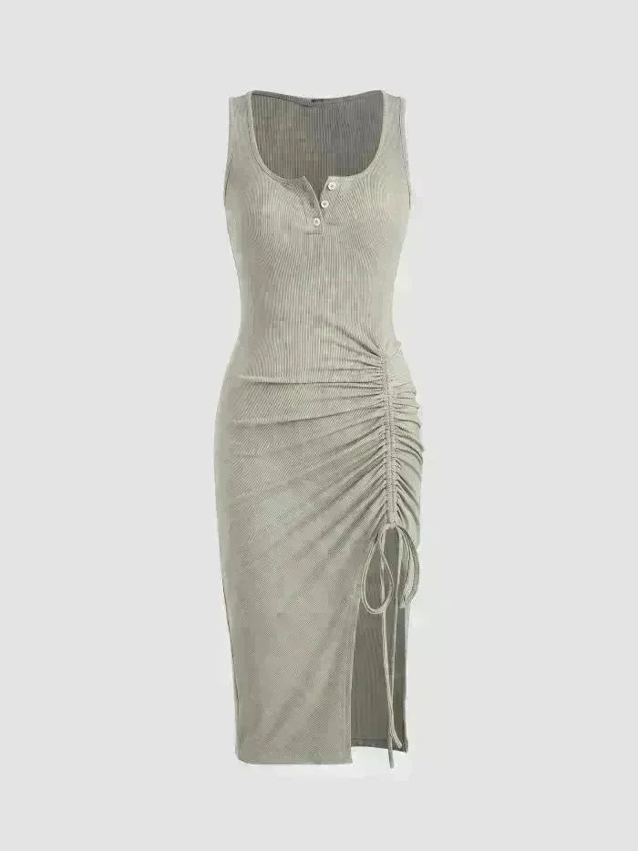 Bottom Drawstring Thread Dress Tight Skirt - EX-STOCK CANADA