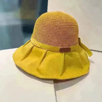 Bow Fisherman Hat Summer Straw Sunhat With Large Brim Anti-UV Sunshade And Face Protection Hat Outdoor - EX-STOCK CANADA