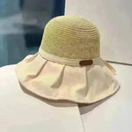Bow Fisherman Hat Summer Straw Sunhat With Large Brim Anti-UV Sunshade And Face Protection Hat Outdoor - EX-STOCK CANADA