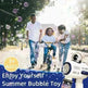 Bubble Gun Machine , Leak Proof Design, Automatic Bubble Blower Maker With Light And Bubble Solution, Summer Outdoor Toys For Birthday Party - EX-STOCK CANADA