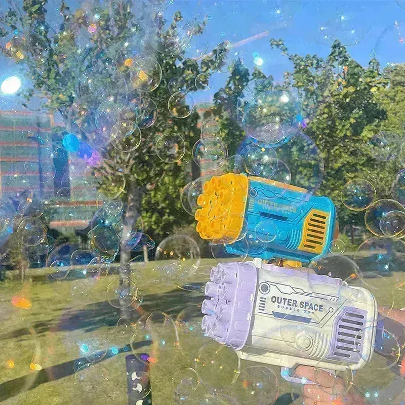 Bubble Gun Rocket 69 Holes Soap Blower With Light - EX-STOCK CANADA