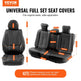 Seat Covers, Universal Car Seat Covers Full Set Seats, Front And Rear Seat, 13pcs Faux Leather Seat Cover, Full Enclosed Design, Detachable Headrest And Airbag Compatible, For Most Car SUV Truck EX-STOCK