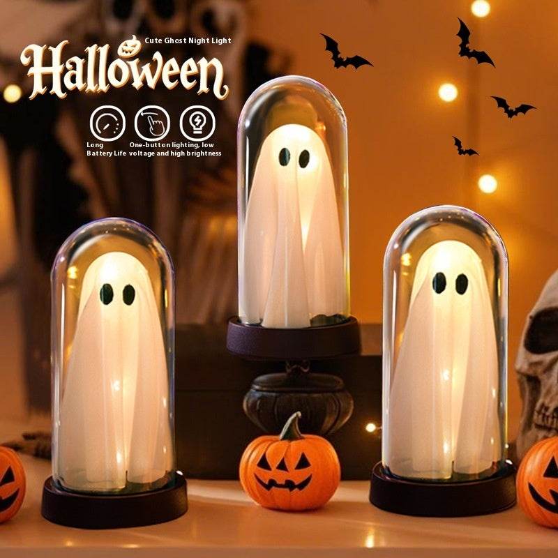 Halloween Atmosphere Decoration Desktop Ghost Small Night Lamp Ornaments EX-STOCK