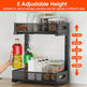 2Pcs Under Sink Organizer 2 Tier Pull Out Cabinet Baskets Storage Shelf Sliding Storage Drawers Rack With 5 Adjustable Height Mesh Baskets For Home Kitchen Bathroom Office EX-STOCK