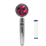 Propeller Driven Shower Head With Stop Button And Cotton Filter Turbocharged High Pressure Handheld Shower Nozzle - EX-STOCK CANADA